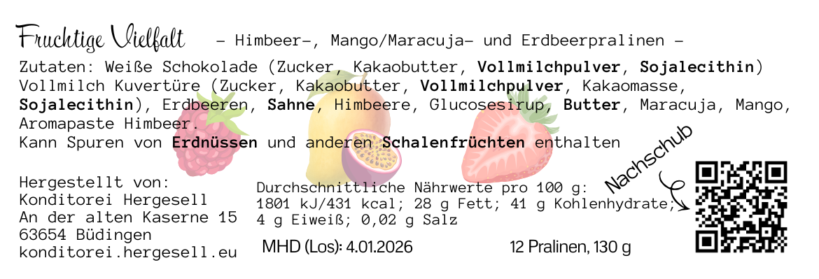 12er Geschenkbox Pralinen