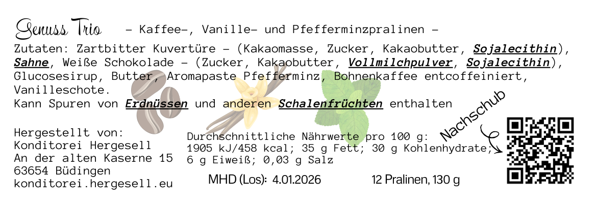 12er Geschenkbox Pralinen